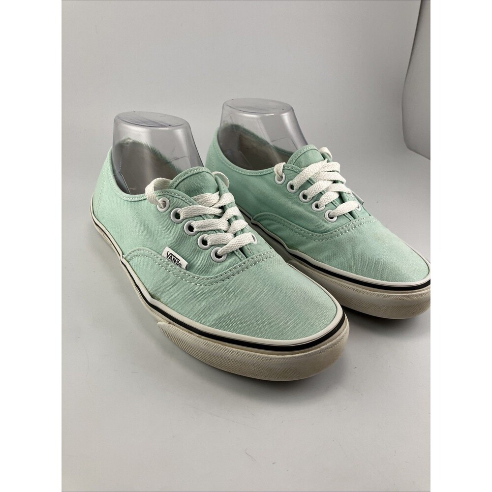 Vans Womens Off The Wall Sneakers Mint Green Lace Up Men’s 7 Women’s 8.5